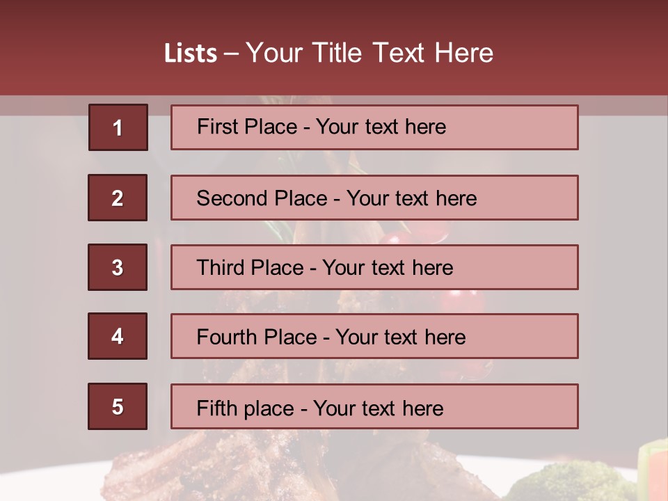 Drink Lunch Grill PowerPoint Template