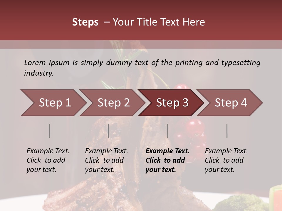 Drink Lunch Grill PowerPoint Template