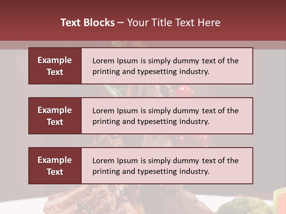 Drink Lunch Grill PowerPoint Template