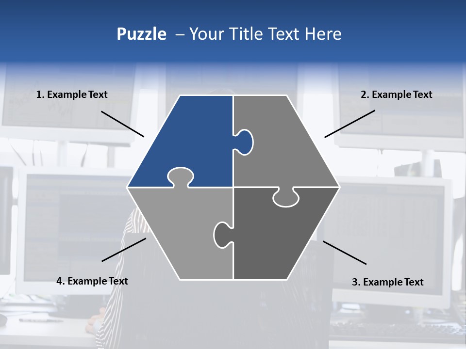 Sitting Office Concentrating PowerPoint Template