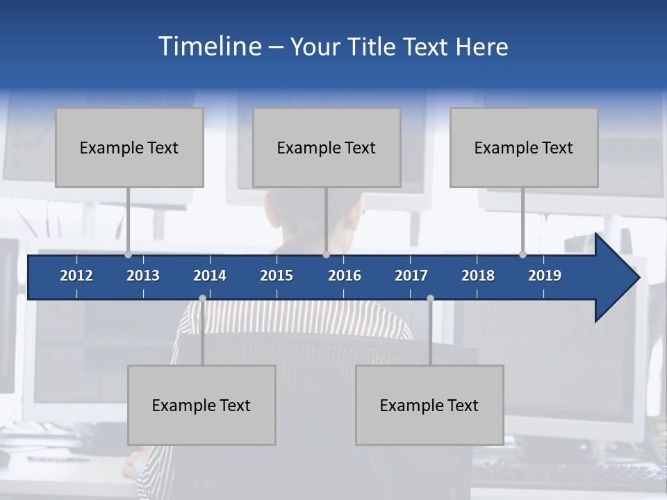 Sitting Office Concentrating PowerPoint Template