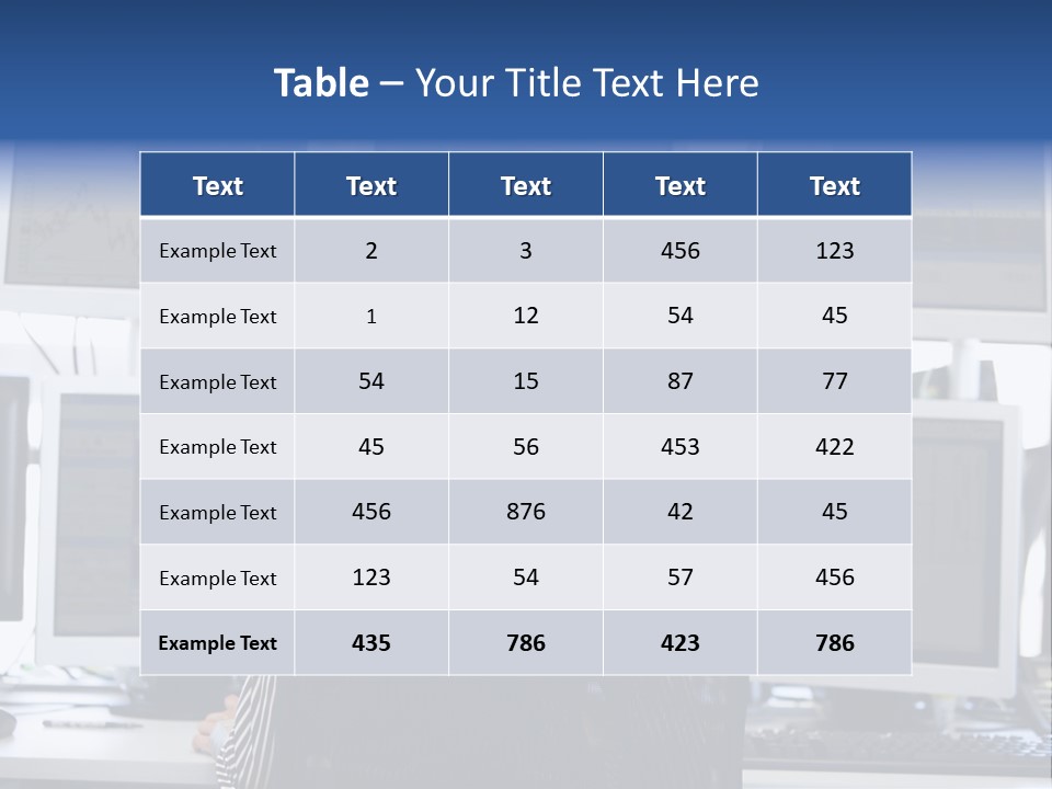 Sitting Office Concentrating PowerPoint Template