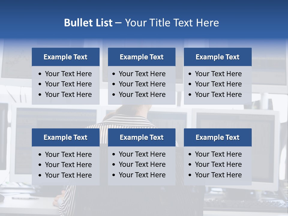 Sitting Office Concentrating PowerPoint Template
