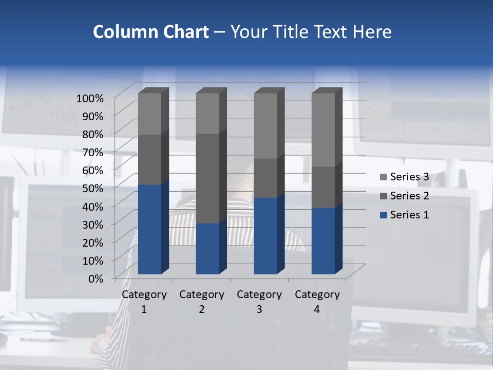 Sitting Office Concentrating PowerPoint Template