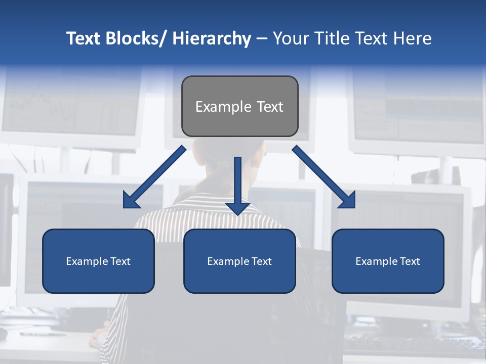 Sitting Office Concentrating PowerPoint Template