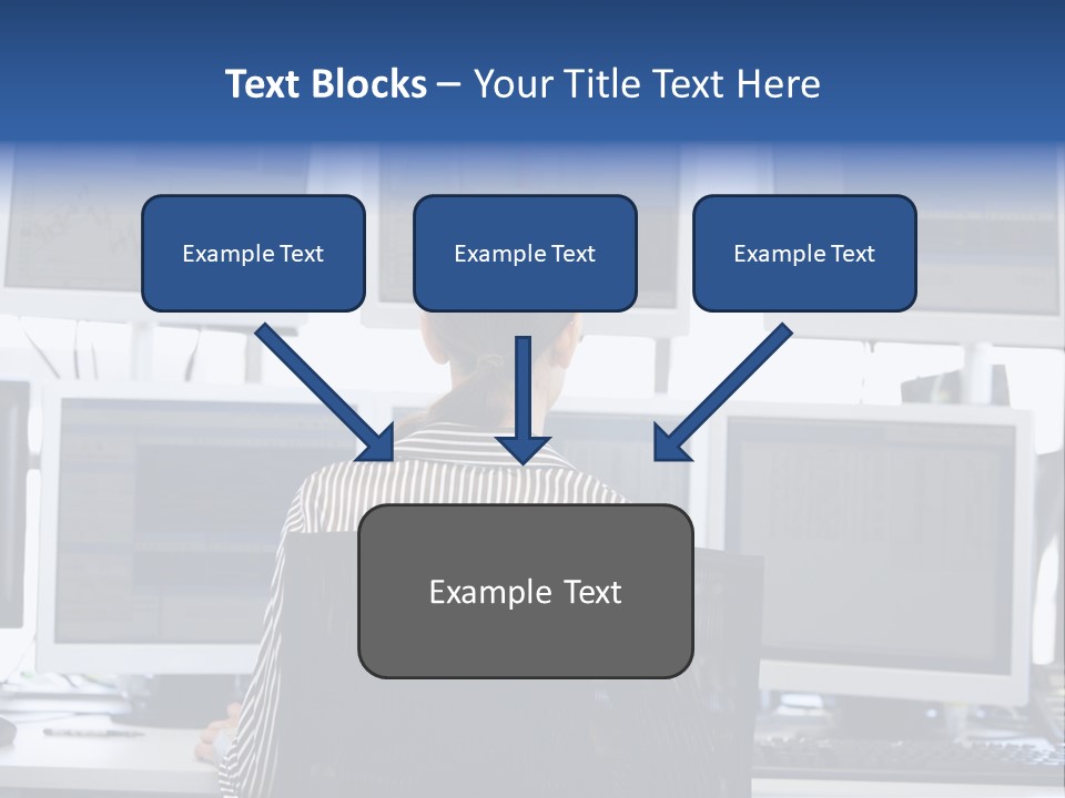 Sitting Office Concentrating PowerPoint Template