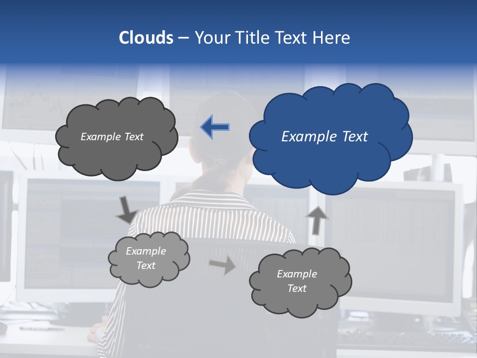 Sitting Office Concentrating PowerPoint Template