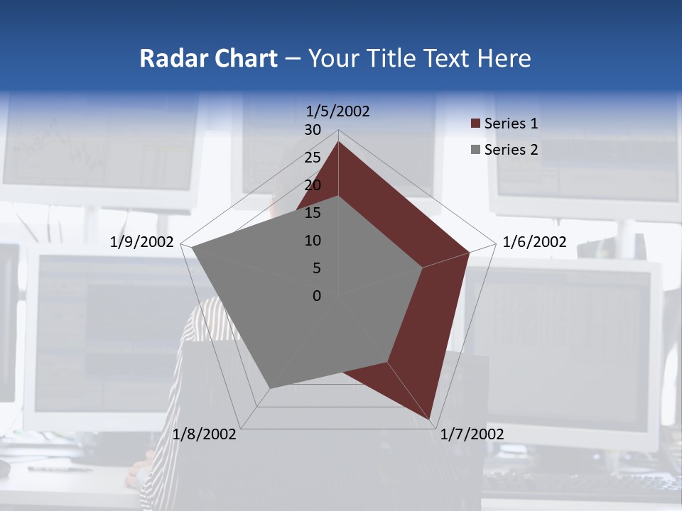 Sitting Office Concentrating PowerPoint Template