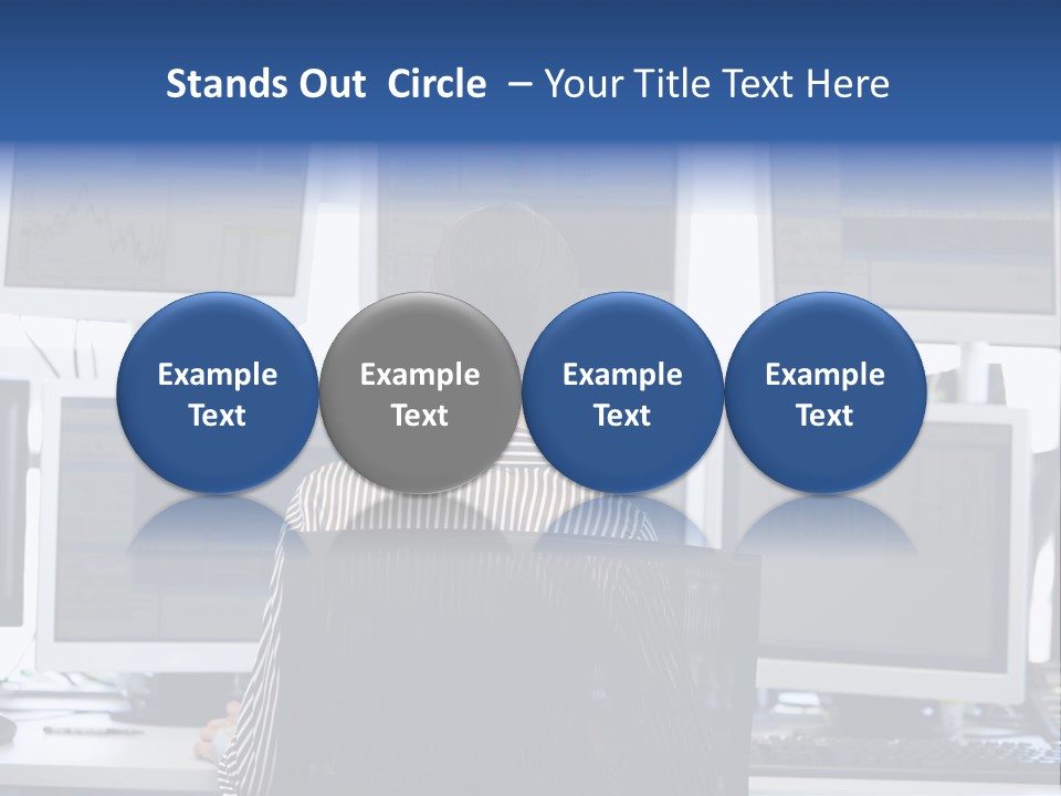 Sitting Office Concentrating PowerPoint Template