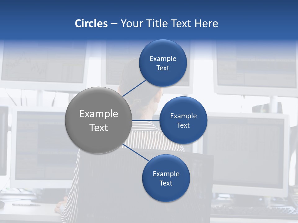 Sitting Office Concentrating PowerPoint Template