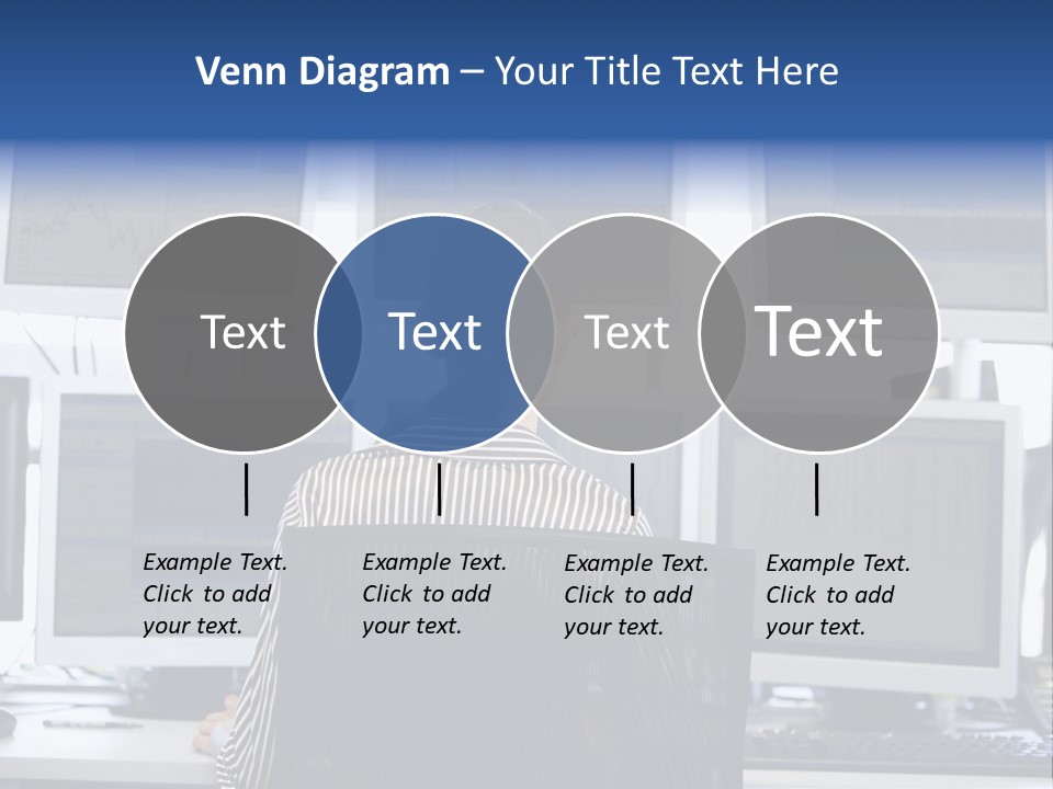 Sitting Office Concentrating PowerPoint Template