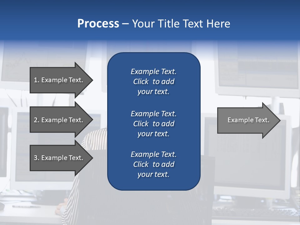 Sitting Office Concentrating PowerPoint Template