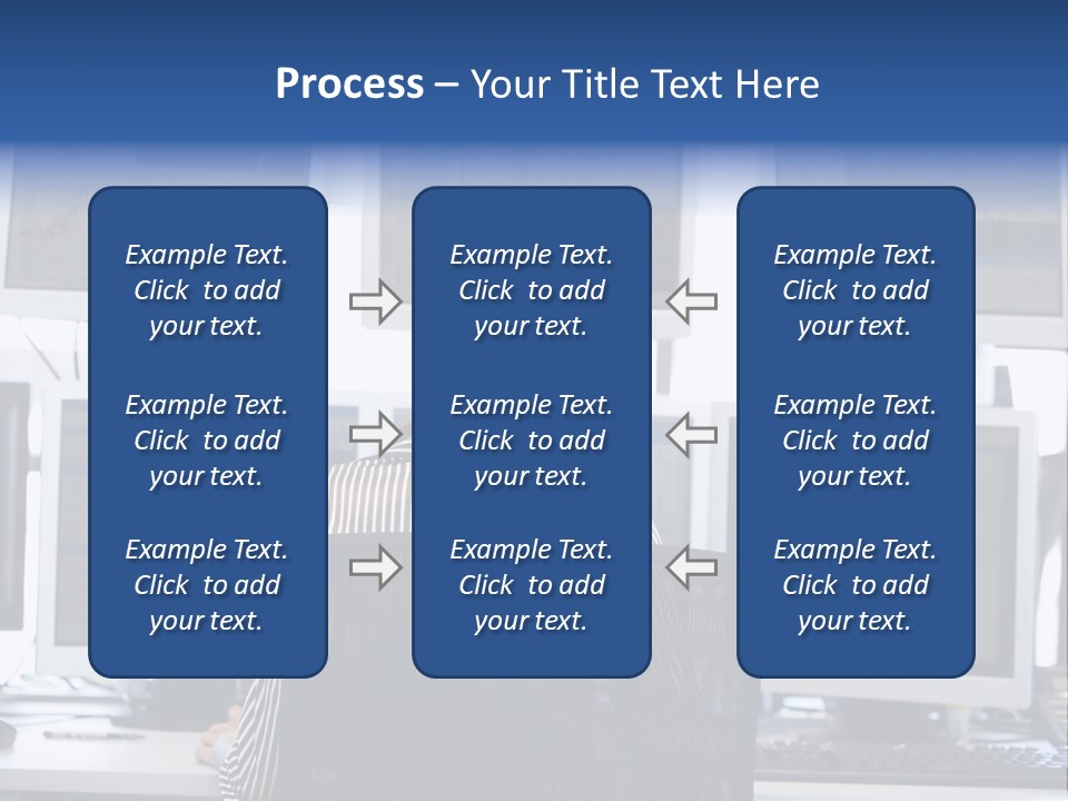 Sitting Office Concentrating PowerPoint Template