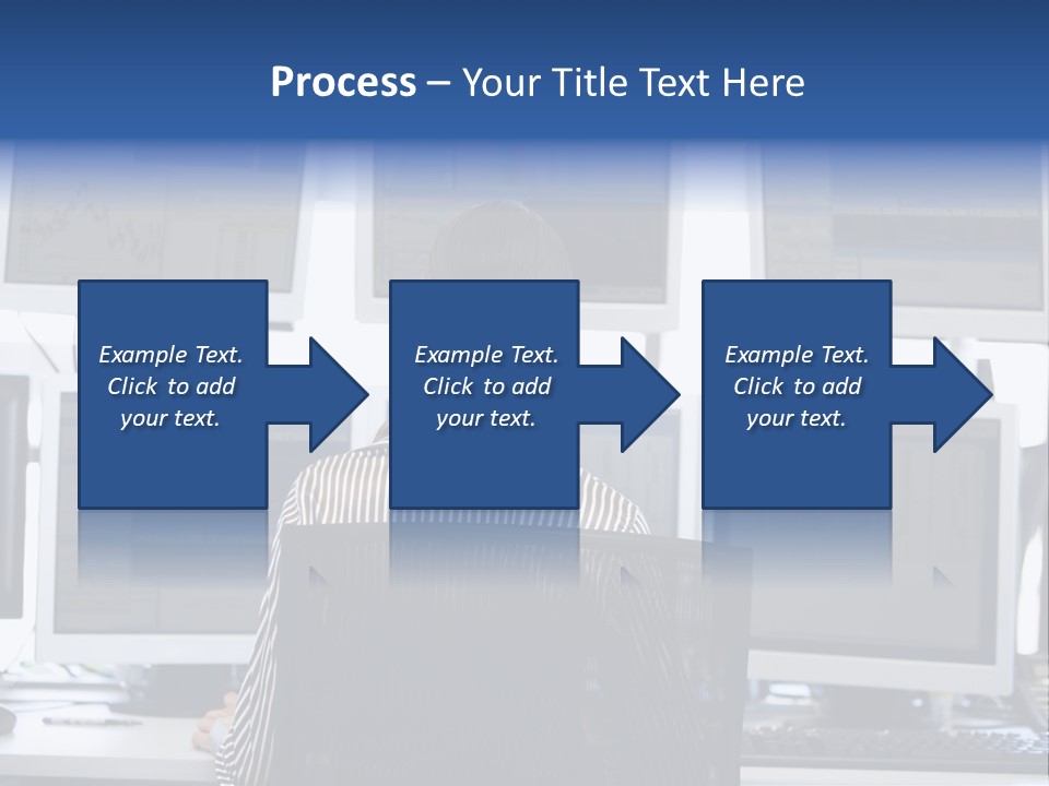 Sitting Office Concentrating PowerPoint Template