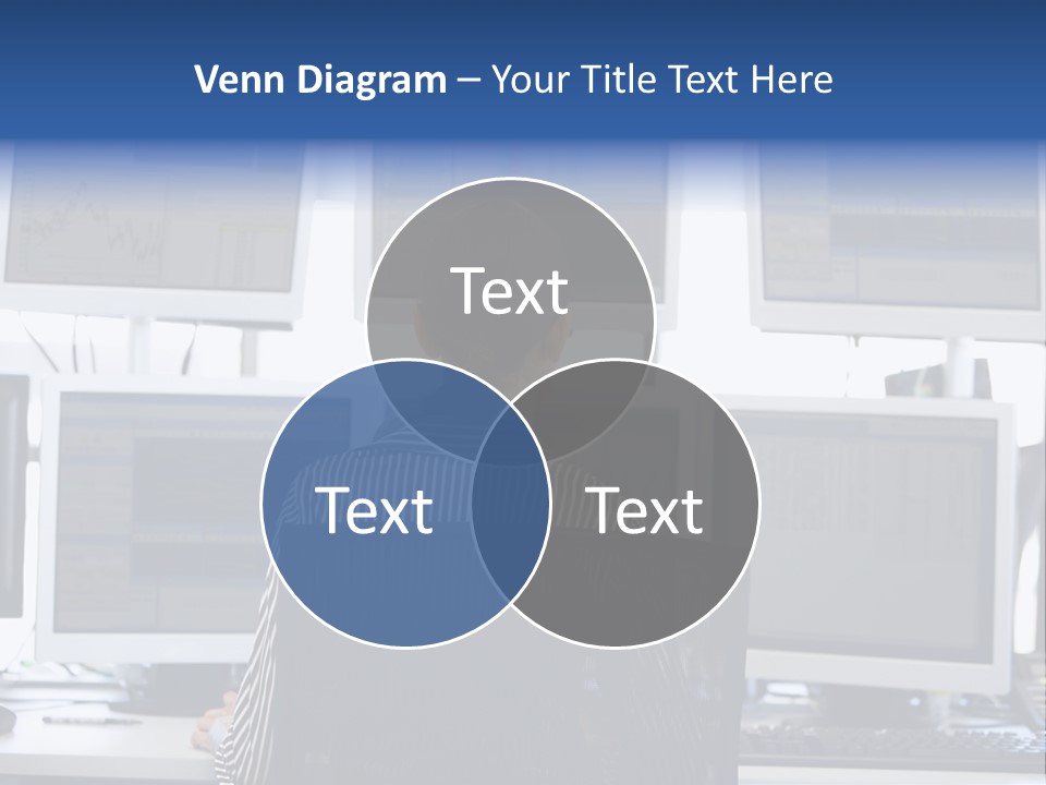 Sitting Office Concentrating PowerPoint Template
