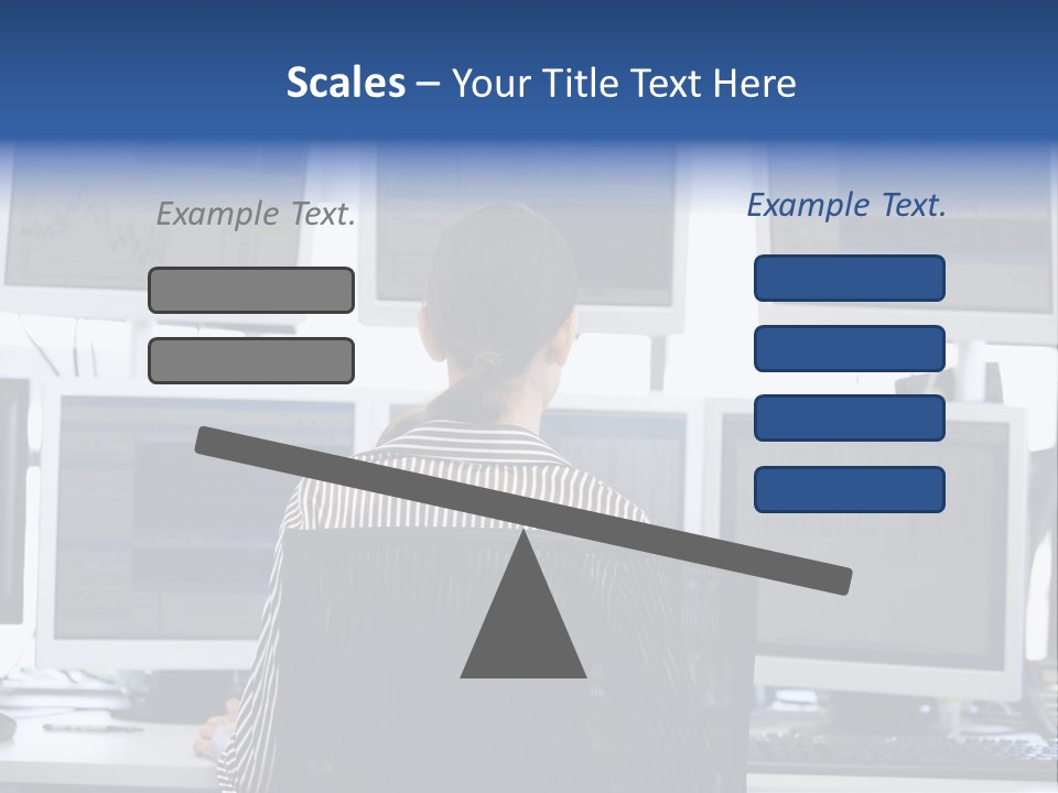 Sitting Office Concentrating PowerPoint Template
