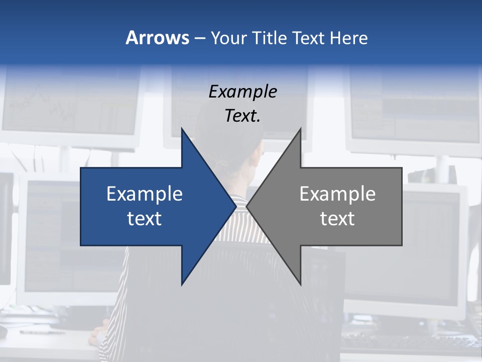 Sitting Office Concentrating PowerPoint Template