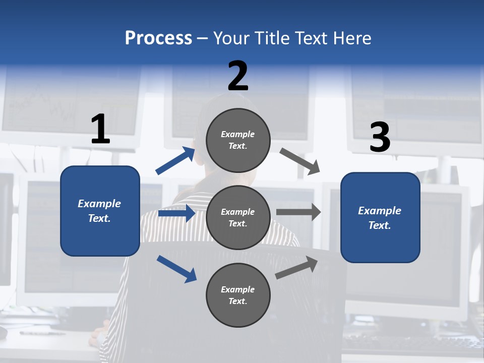 Sitting Office Concentrating PowerPoint Template