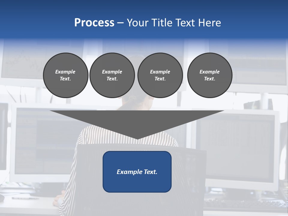 Sitting Office Concentrating PowerPoint Template