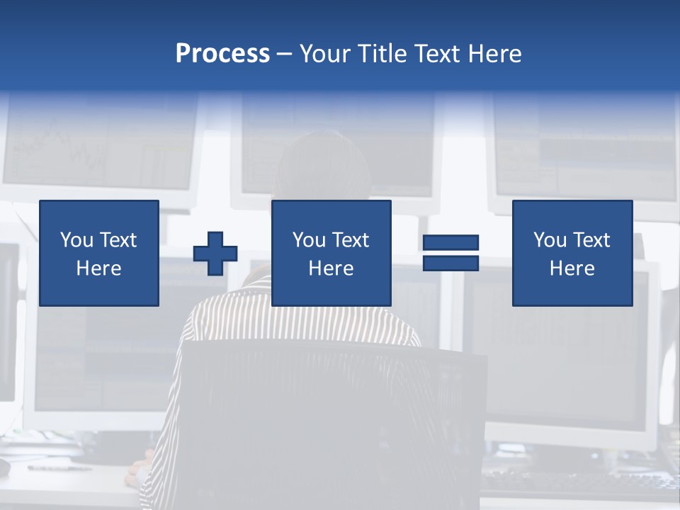 Sitting Office Concentrating PowerPoint Template