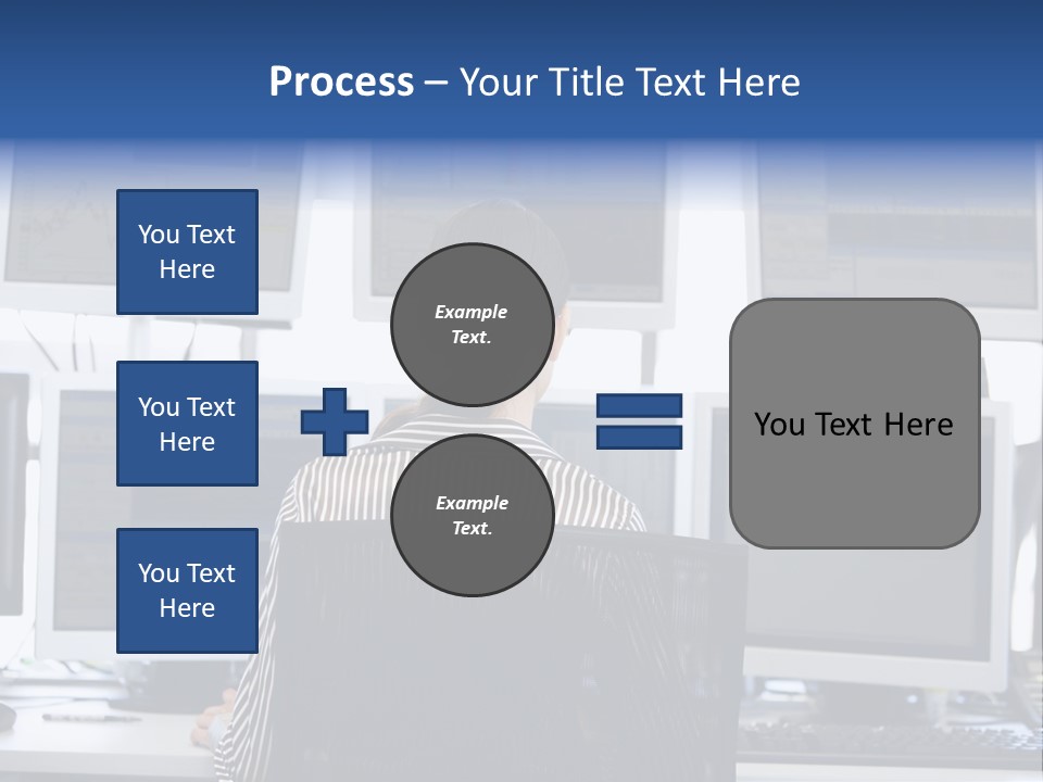 Sitting Office Concentrating PowerPoint Template
