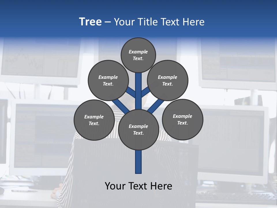 Sitting Office Concentrating PowerPoint Template