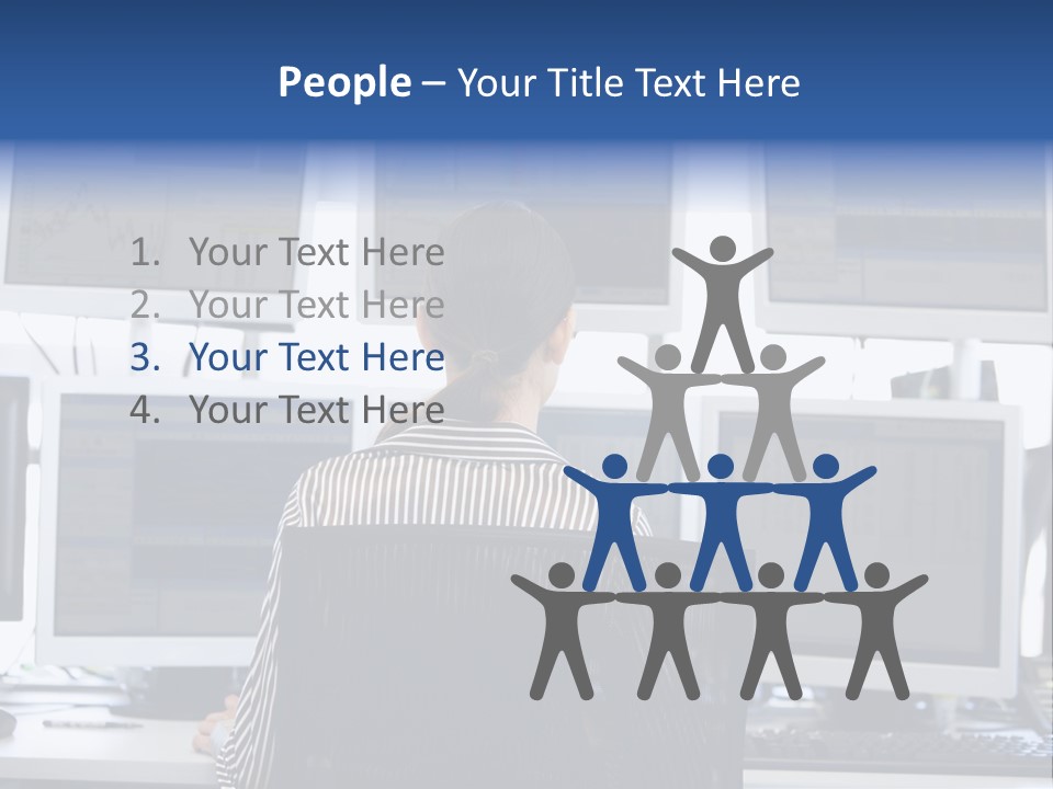 Sitting Office Concentrating PowerPoint Template