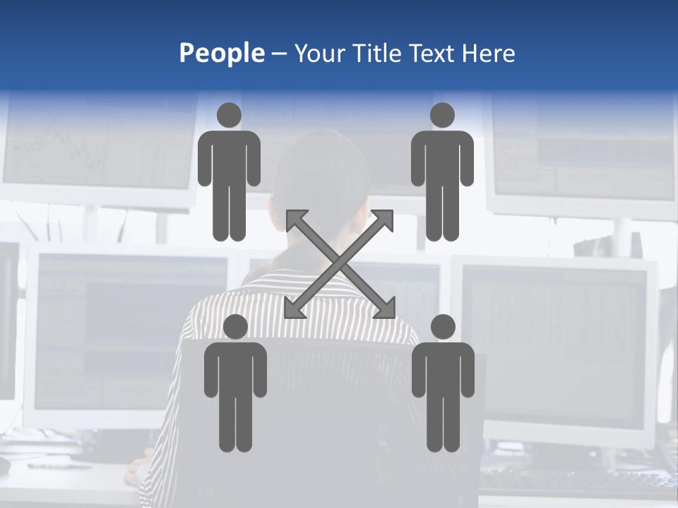 Sitting Office Concentrating PowerPoint Template