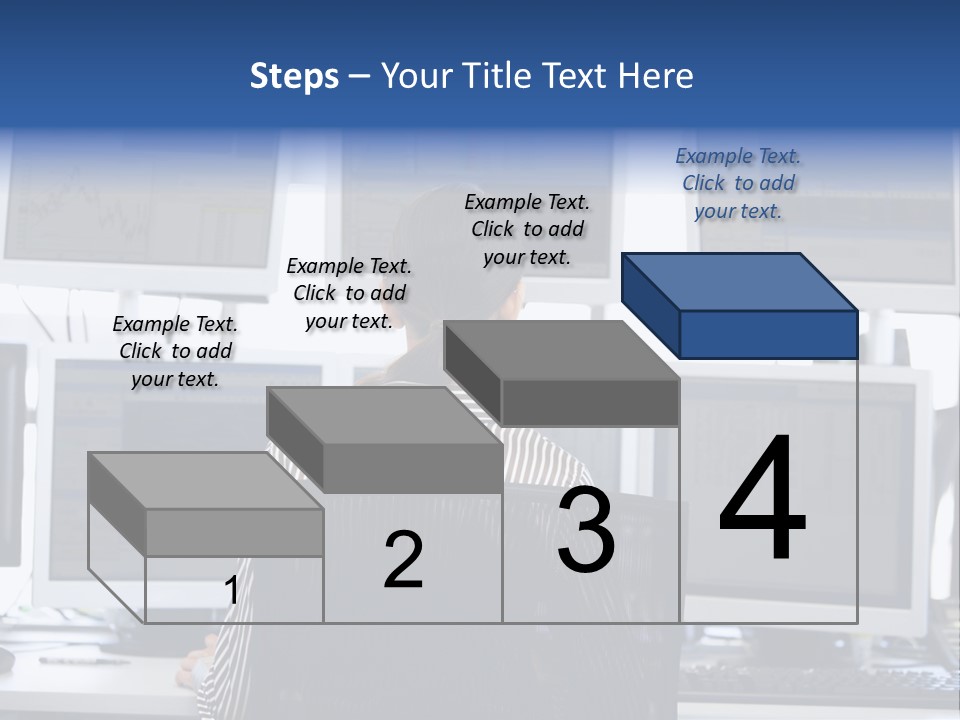 Sitting Office Concentrating PowerPoint Template