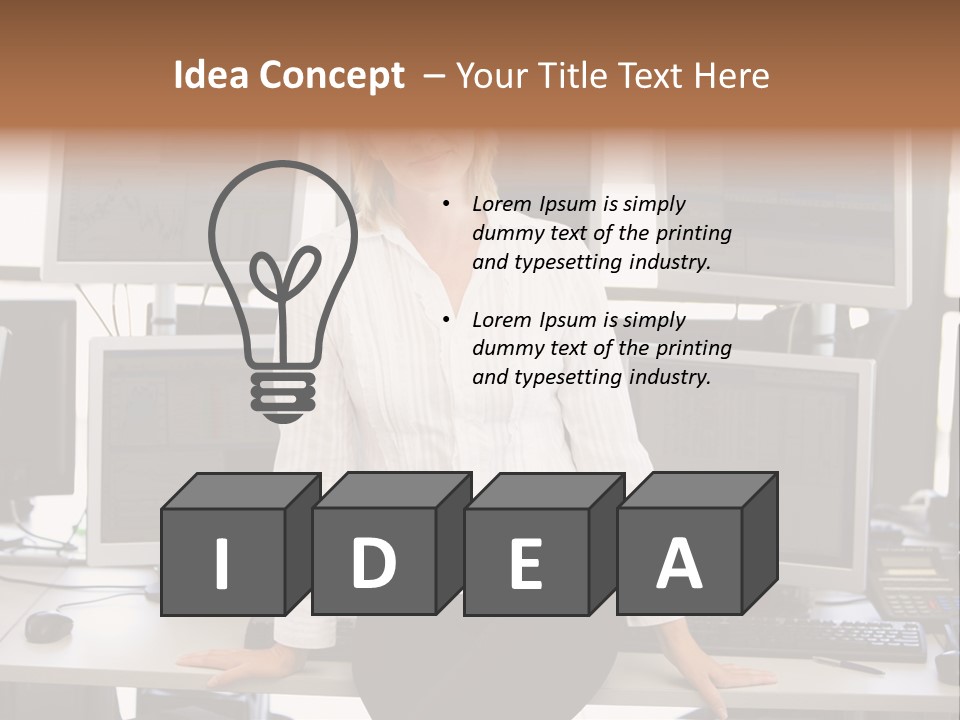 Person One Quarter PowerPoint Template