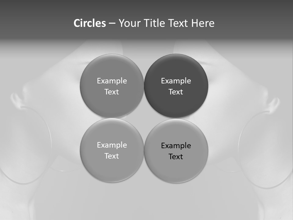 A Woman's Face Is Shown In Black And White PowerPoint Template