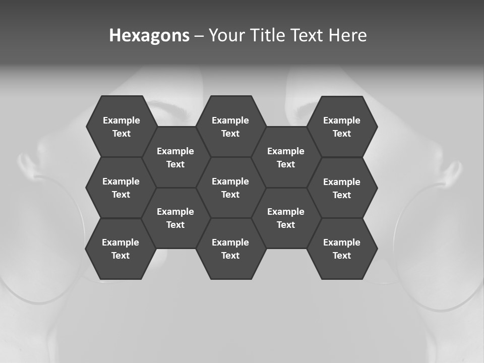 A Woman's Face Is Shown In Black And White PowerPoint Template