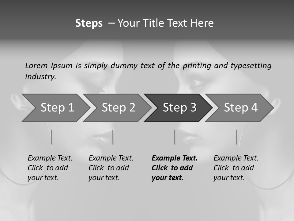 A Woman's Face Is Shown In Black And White PowerPoint Template