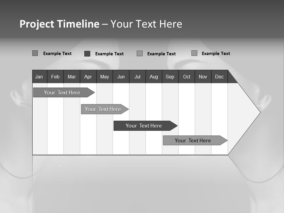 A Woman's Face Is Shown In Black And White PowerPoint Template