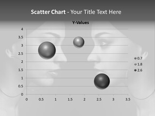 A Woman's Face Is Shown In Black And White PowerPoint Template