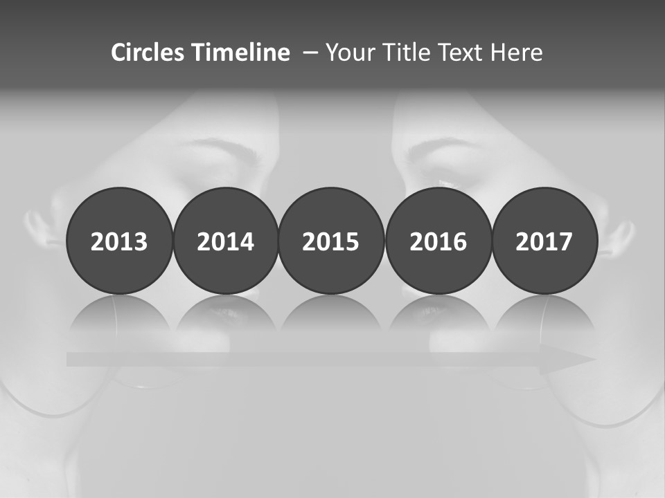 A Woman's Face Is Shown In Black And White PowerPoint Template