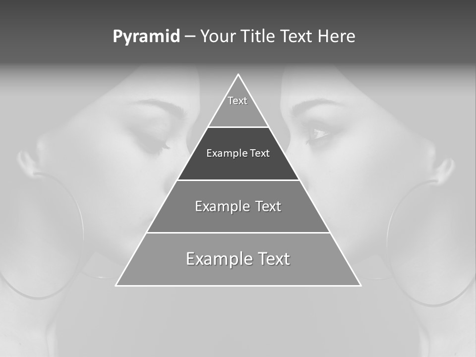 A Woman's Face Is Shown In Black And White PowerPoint Template