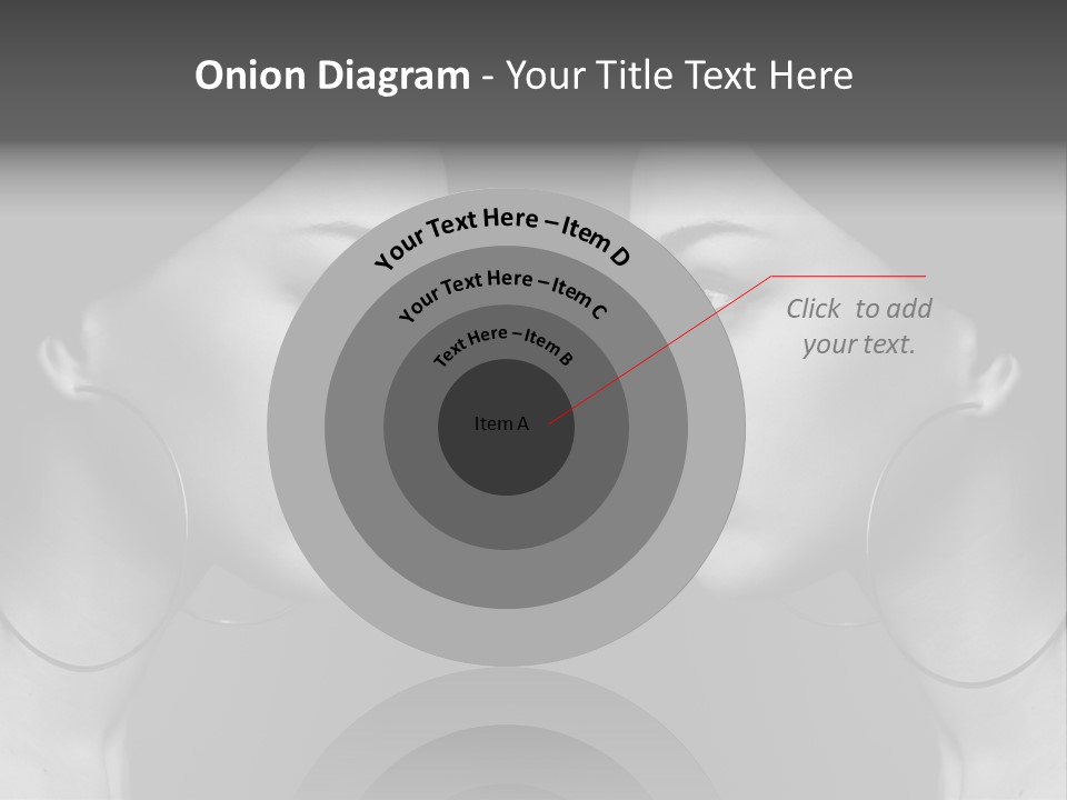 A Woman's Face Is Shown In Black And White PowerPoint Template