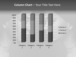 A Woman's Face Is Shown In Black And White PowerPoint Template