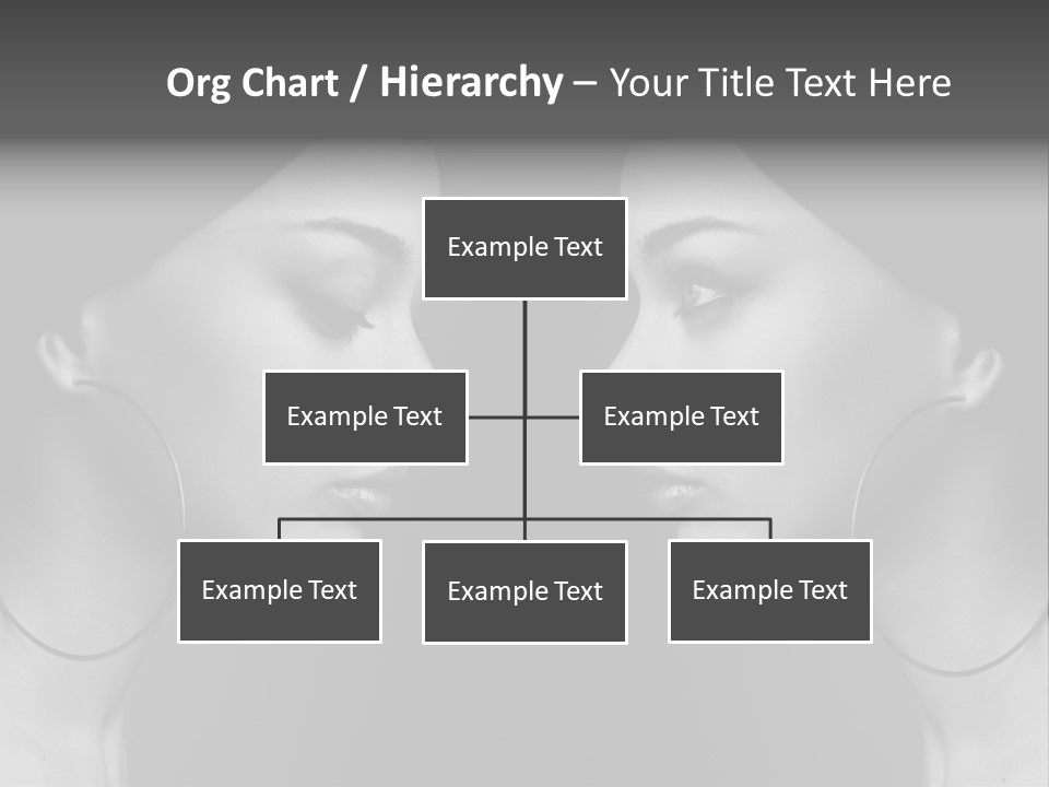 A Woman's Face Is Shown In Black And White PowerPoint Template