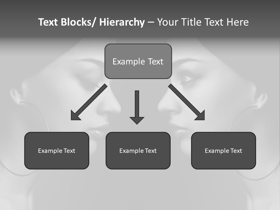 A Woman's Face Is Shown In Black And White PowerPoint Template