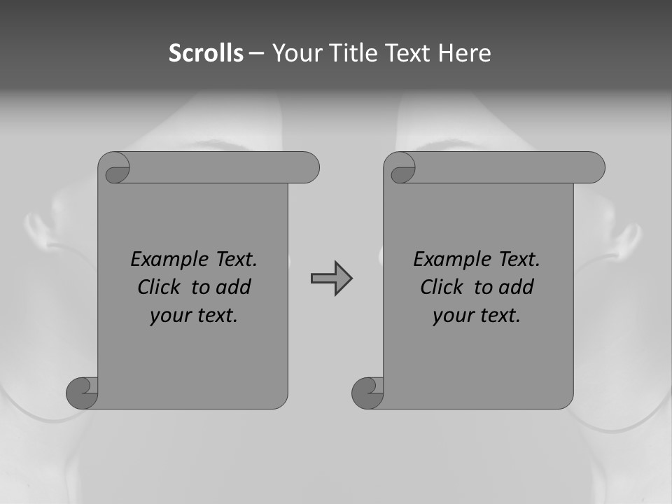 A Woman's Face Is Shown In Black And White PowerPoint Template