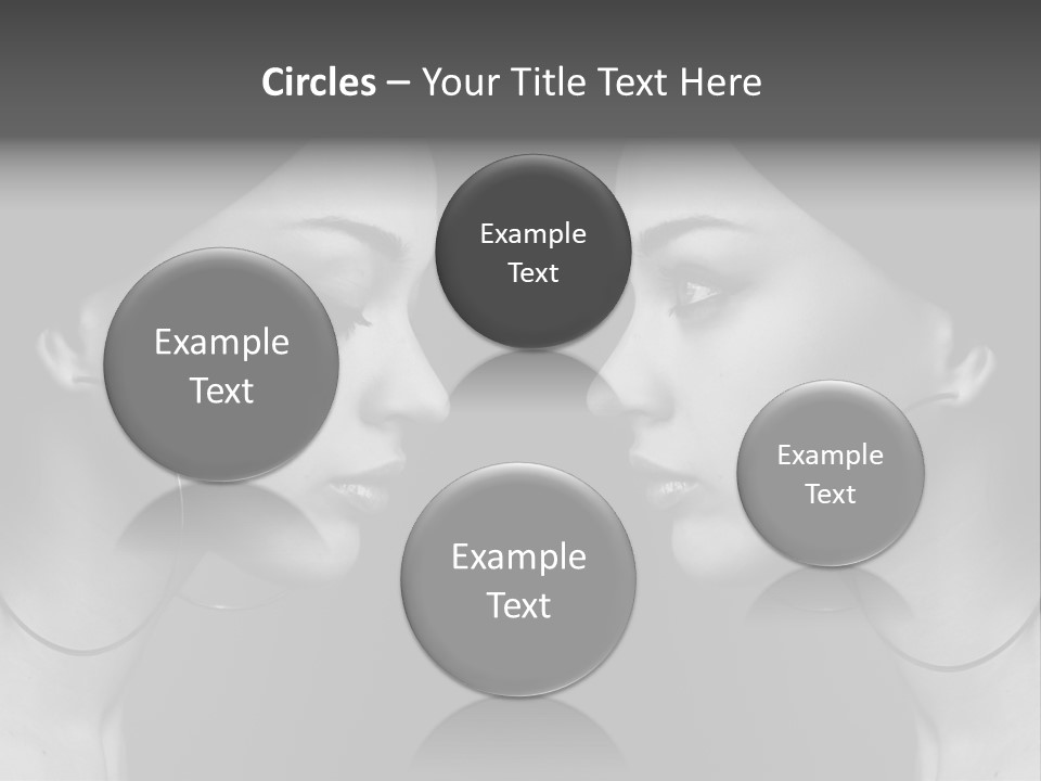 A Woman's Face Is Shown In Black And White PowerPoint Template