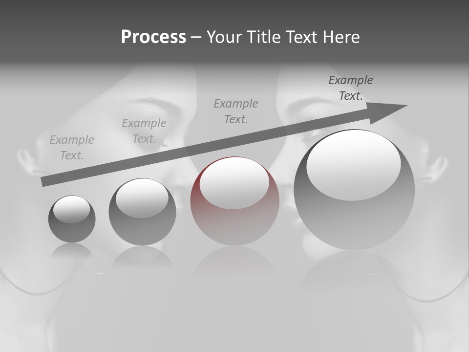 A Woman's Face Is Shown In Black And White PowerPoint Template