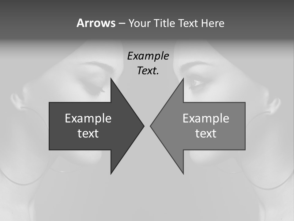 A Woman's Face Is Shown In Black And White PowerPoint Template