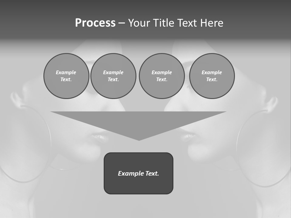 A Woman's Face Is Shown In Black And White PowerPoint Template