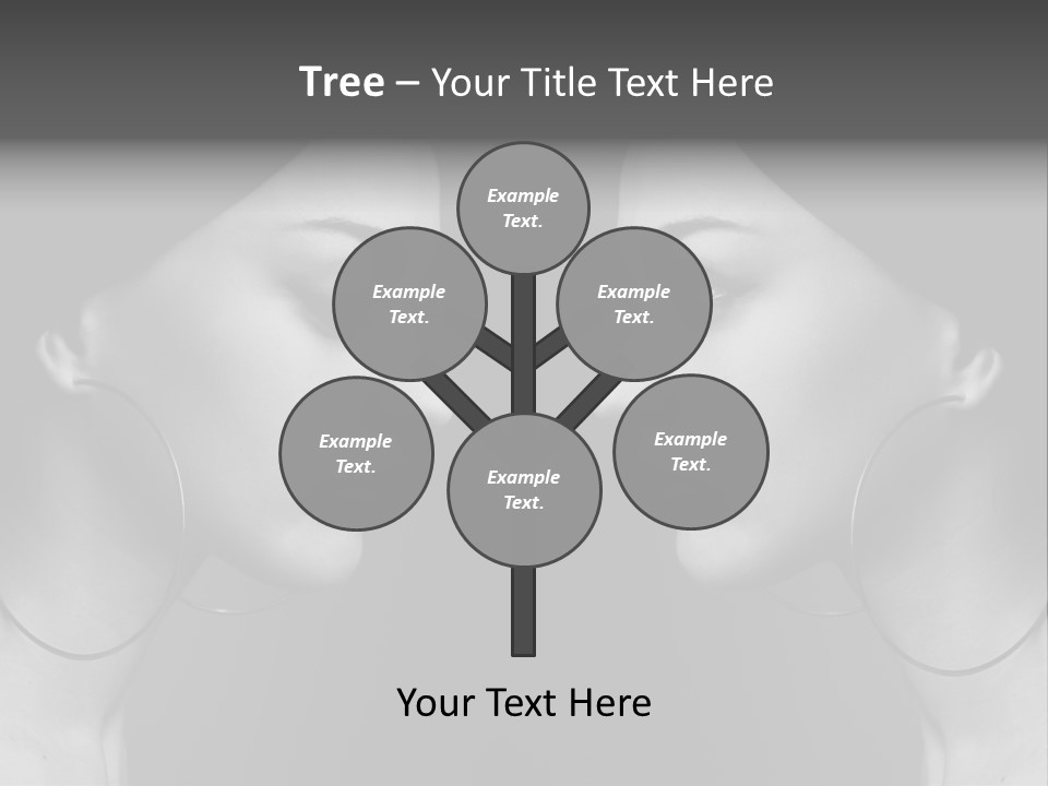 A Woman's Face Is Shown In Black And White PowerPoint Template