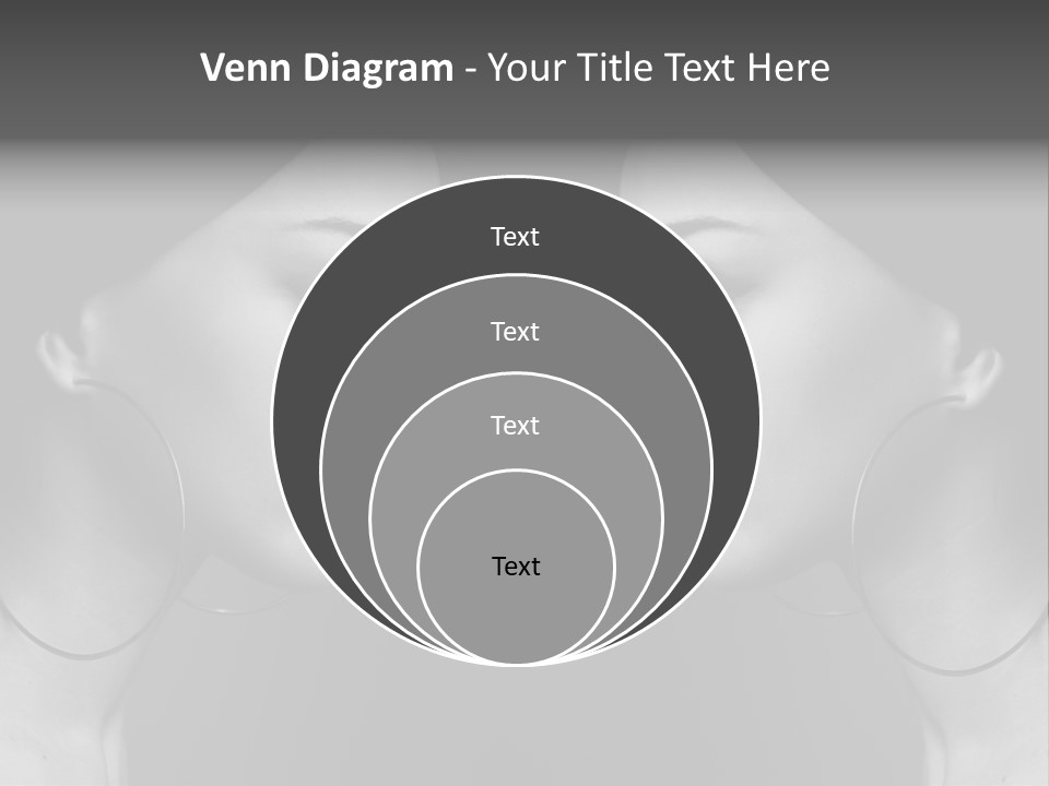 A Woman's Face Is Shown In Black And White PowerPoint Template