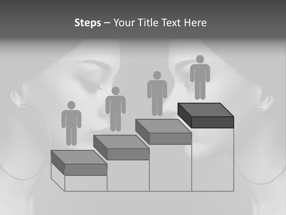 A Woman's Face Is Shown In Black And White PowerPoint Template