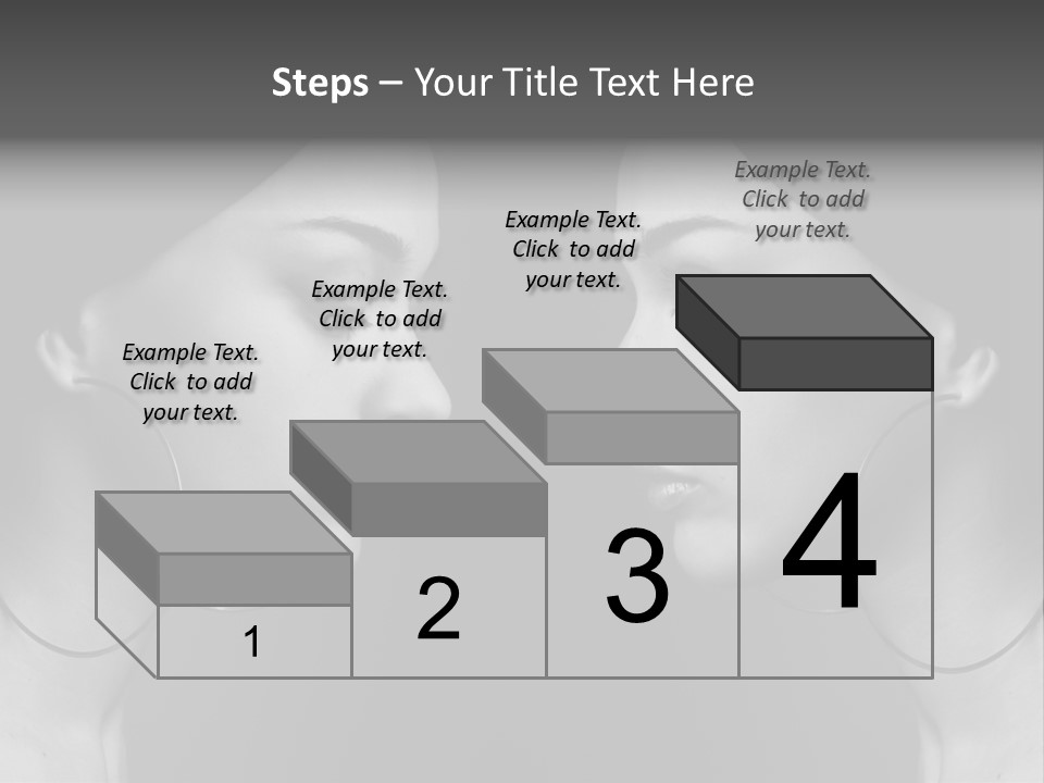 A Woman's Face Is Shown In Black And White PowerPoint Template